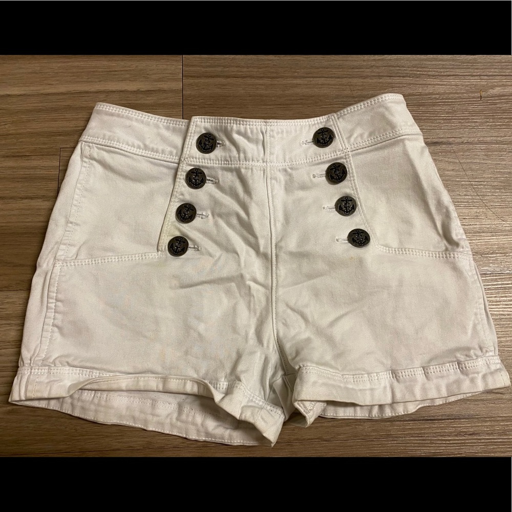 White Jean Shorts